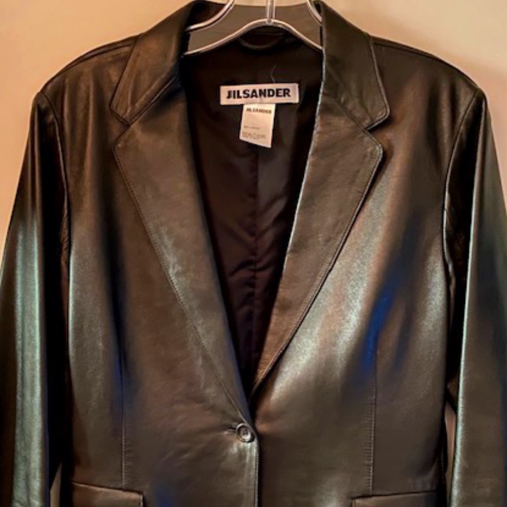 Jill Sander leather blazer size 8